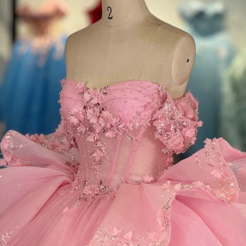 Pink Strapless Ball Gown with Crystal Embellished Bodice — Sweet 16 Dresses