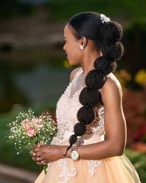 Unique Bubble Braid For Natural Hair — Natural Hair Wedding Styles