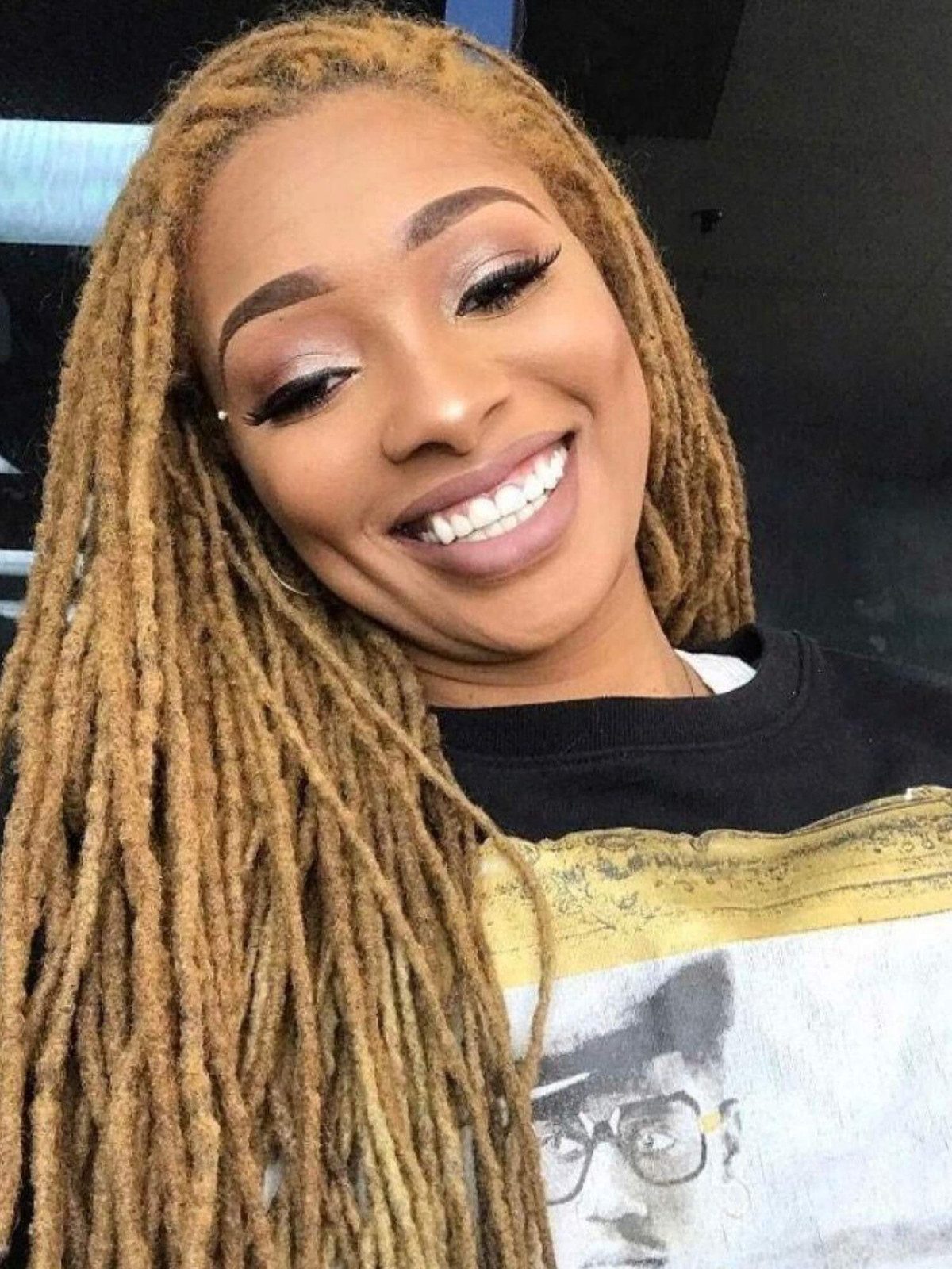 Vibrant Honey Blonde Shoulder Length Locs Vibrant Honey Blonde Shoulder Length Locs — Blonde Locs