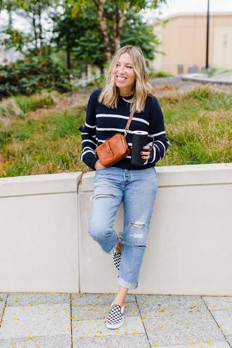 Classic Stripes Meet Distressed Denim Classic Stripes Meet Distressed Denim — Levi's Outfits