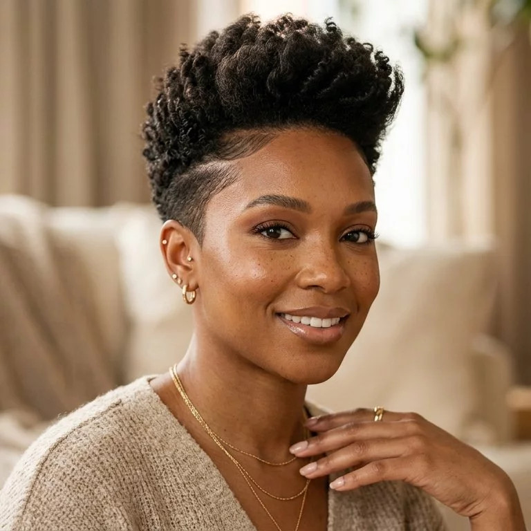 Ear Visual Idea — Tapered Cut for Black Women