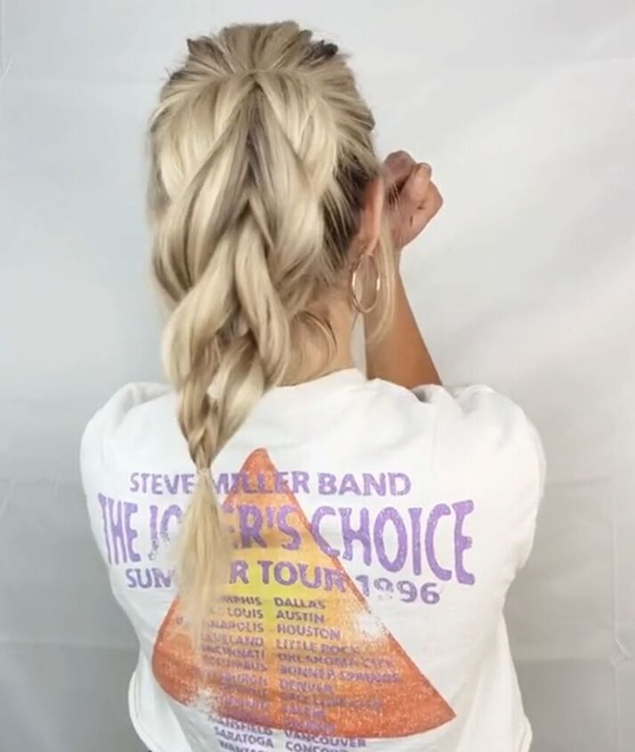 Loose Shoulder Length Blonde Braid — Pull Through Braid