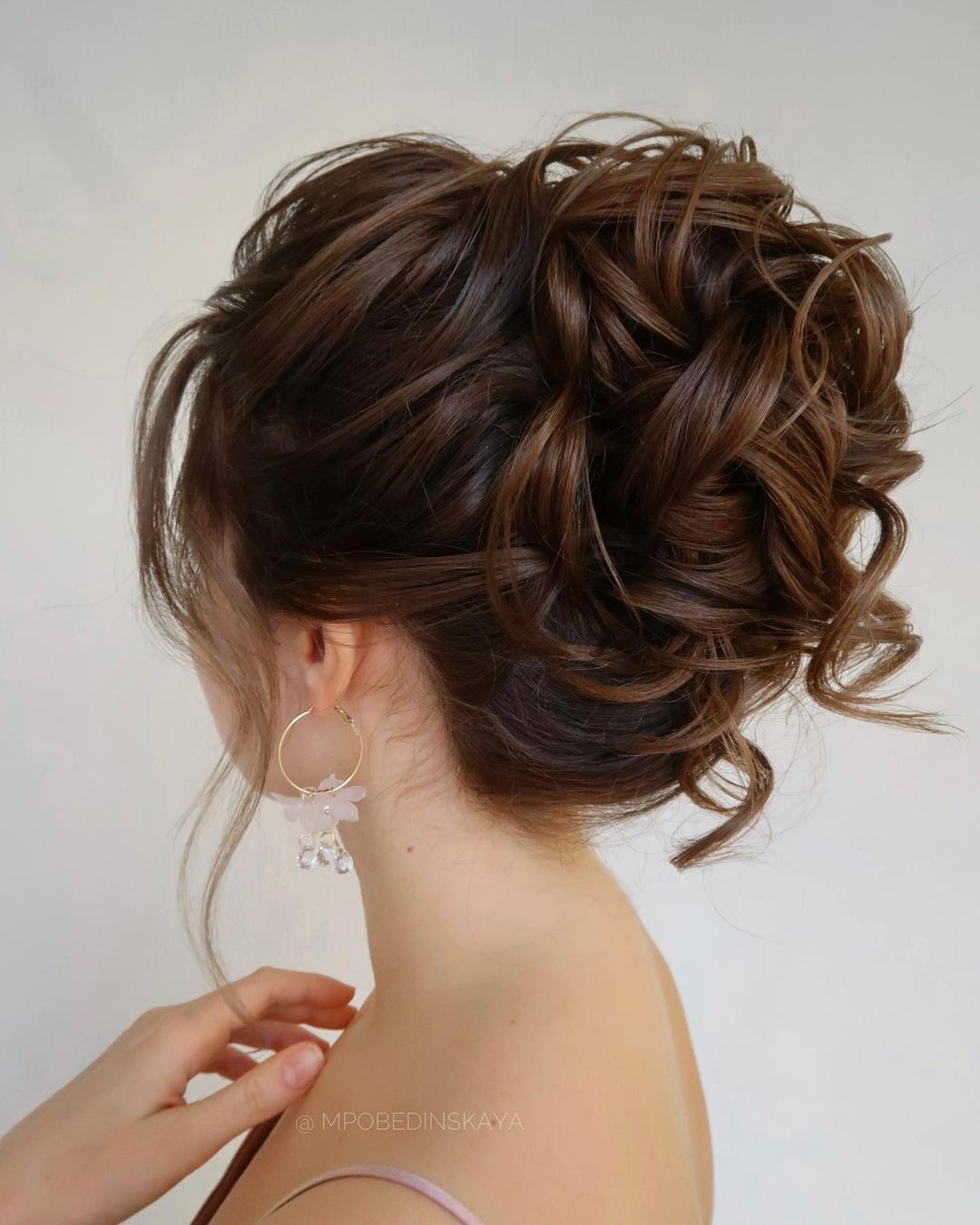Dark Brown With Subtle Highlights Visual Idea — Prom Hairstyles for Medium Hair