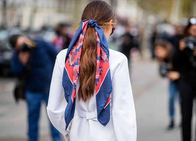 Dark Brown Visual Idea — Scarf Hairstyles