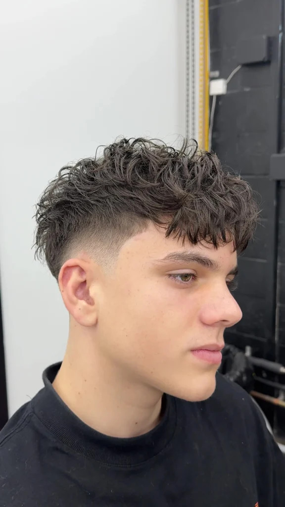 Textured Crop With Fade And Fringe — Fluffy Hair Men