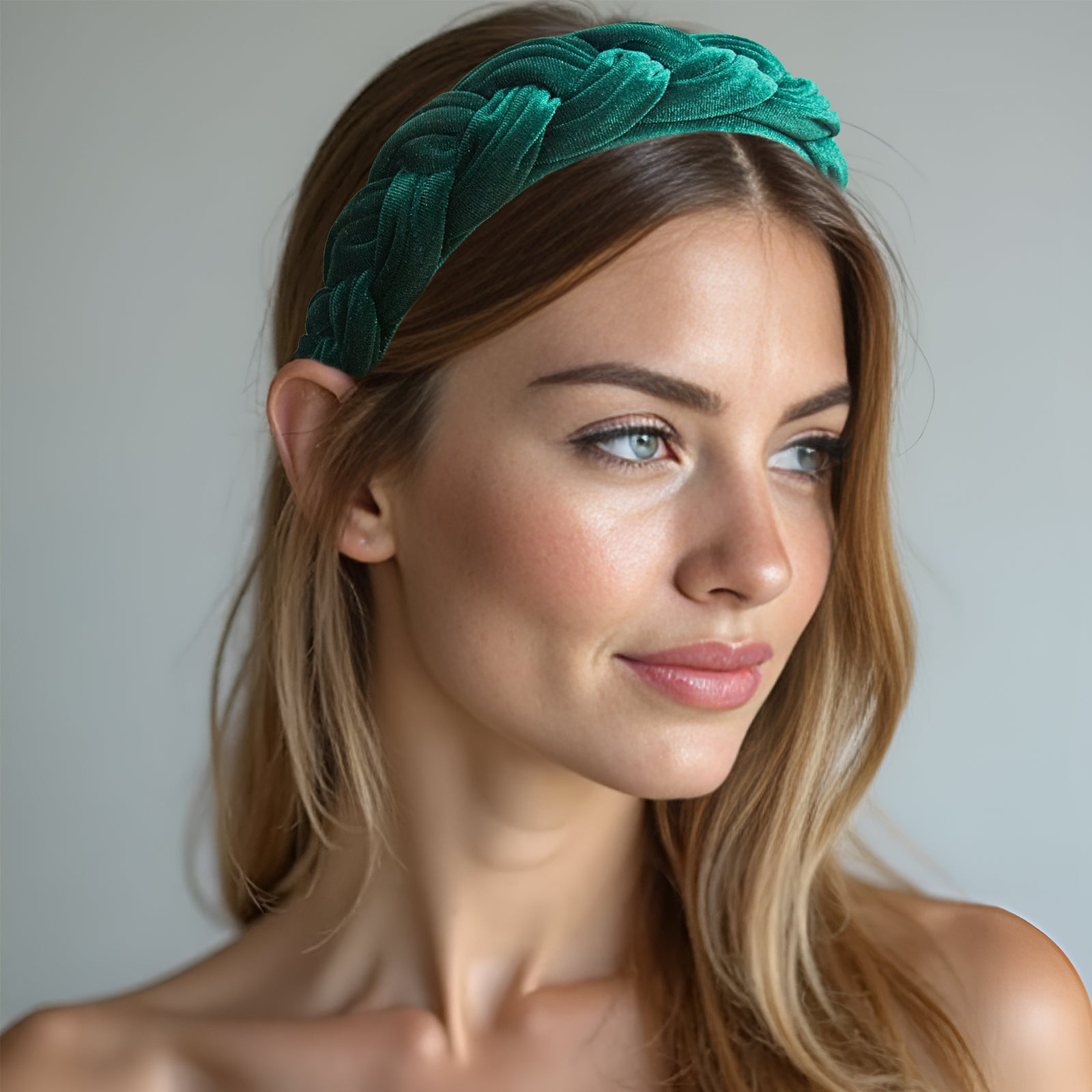 Braided Headband on Wavy Hair Braided Headband on Wavy Hair — Padded Headband Hairstyles