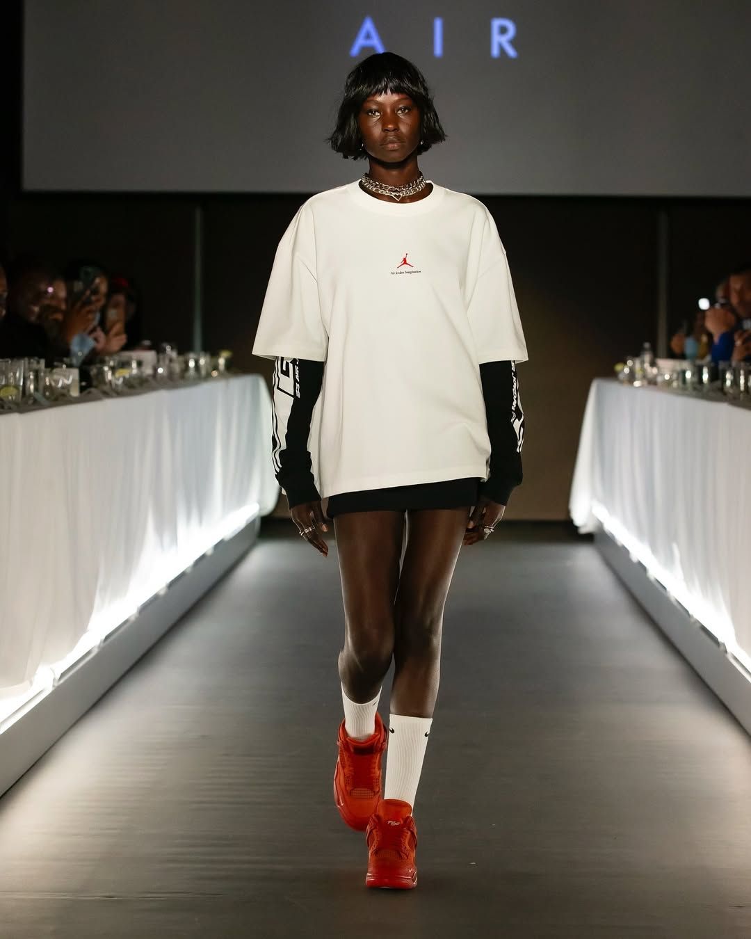 Textured Contrast: Red, White, and Cream Jordan 4s with Track Pants Textured Contrast: Red, White, and Cream Jordan 4s with Track Pants — Jordan 4 Outfits
