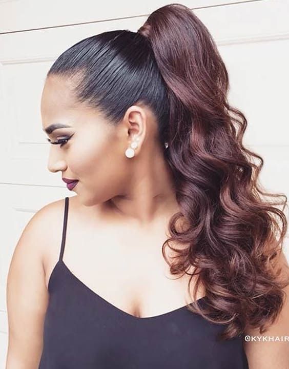Collarbone Visual Idea Collarbone Visual Idea — Curly High Ponytail