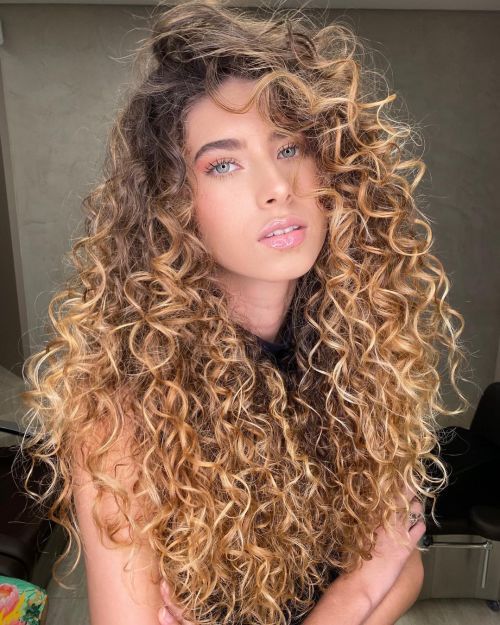 Curly Thick Visual Idea — Balayage Curly Hair