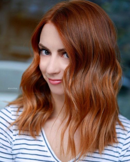 Vibrant Copper Red with Golden Tones Vibrant Copper Red with Golden Tones — Hair Color for Pale Skin