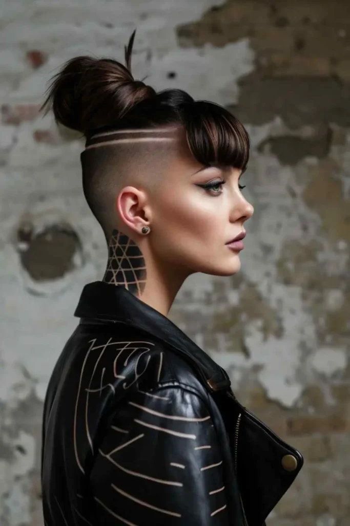 Hair Ends At The Nape Visual Idea — Punk Hairstyles