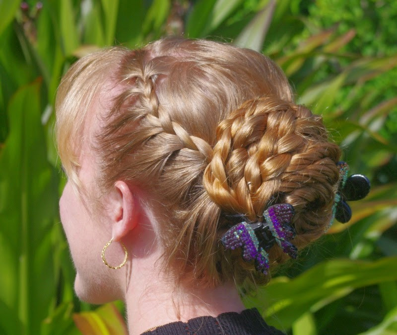 Braided Bun With Butterfly Clips Braided Bun With Butterfly Clips — Butterfly Clip Hairstyles