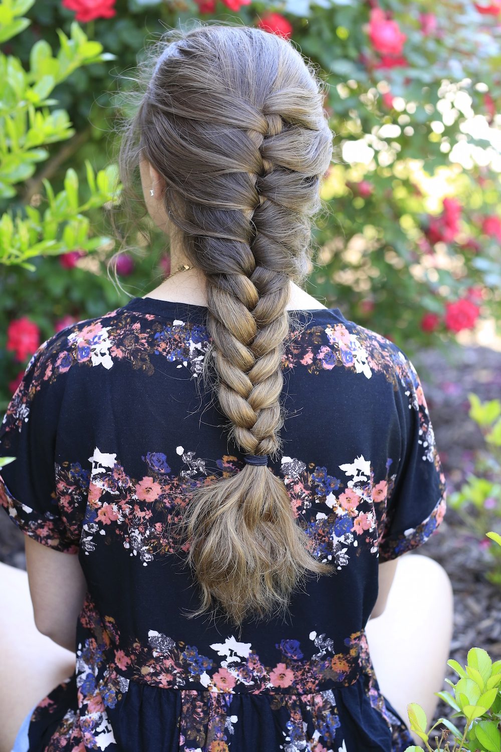 Thick Dark Brown French Braid