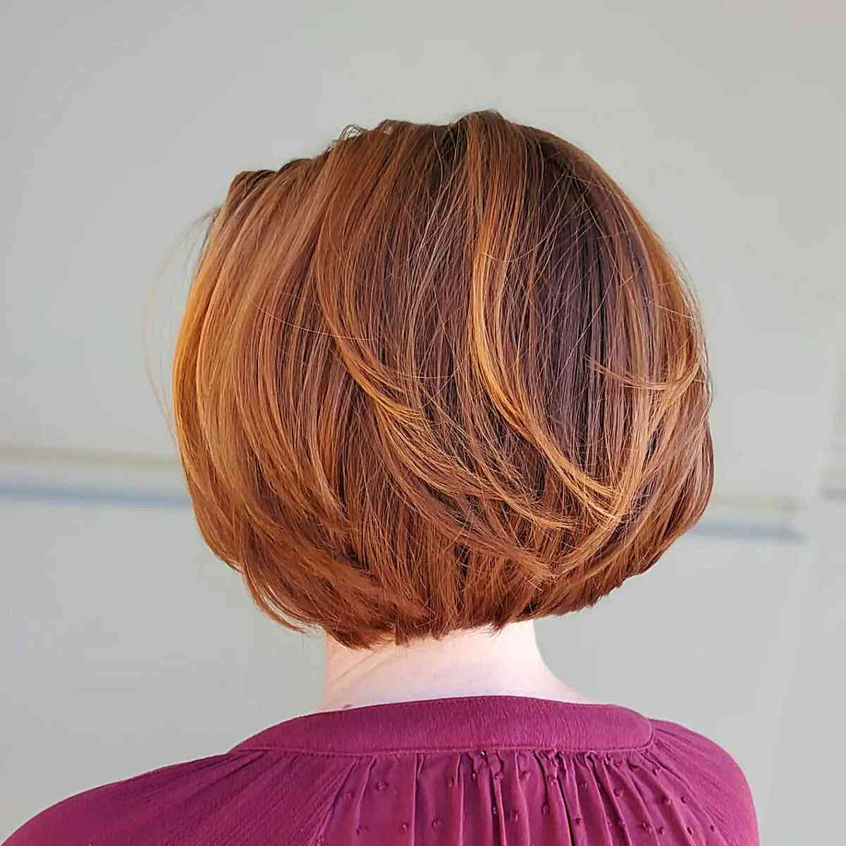 Layered Red Bob Layered Red Bob — Red Highlights