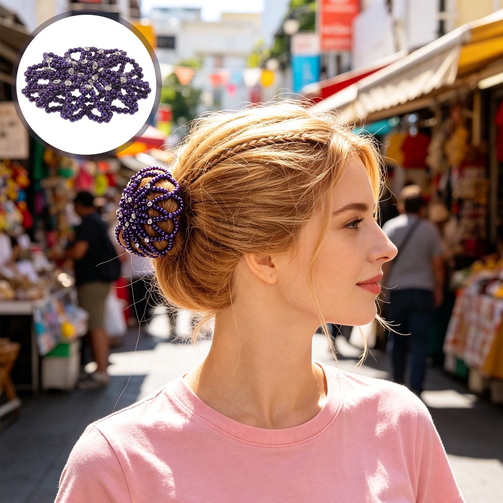 Bun With Ornate Circular Hair Accessory — Dance Recital Hairstyles
