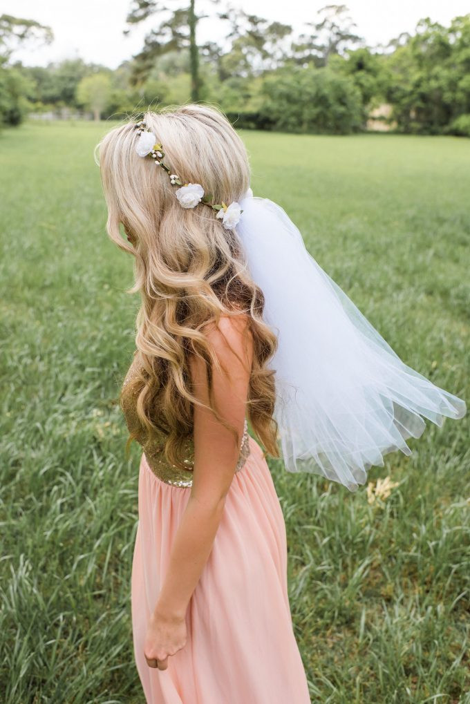 Bridal Blonde Half-Up with Crown — Bachelorette Hairstyles