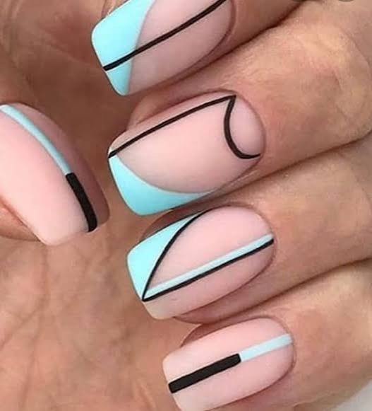 Matte Visual Idea Matte Visual Idea — Line Art Nails