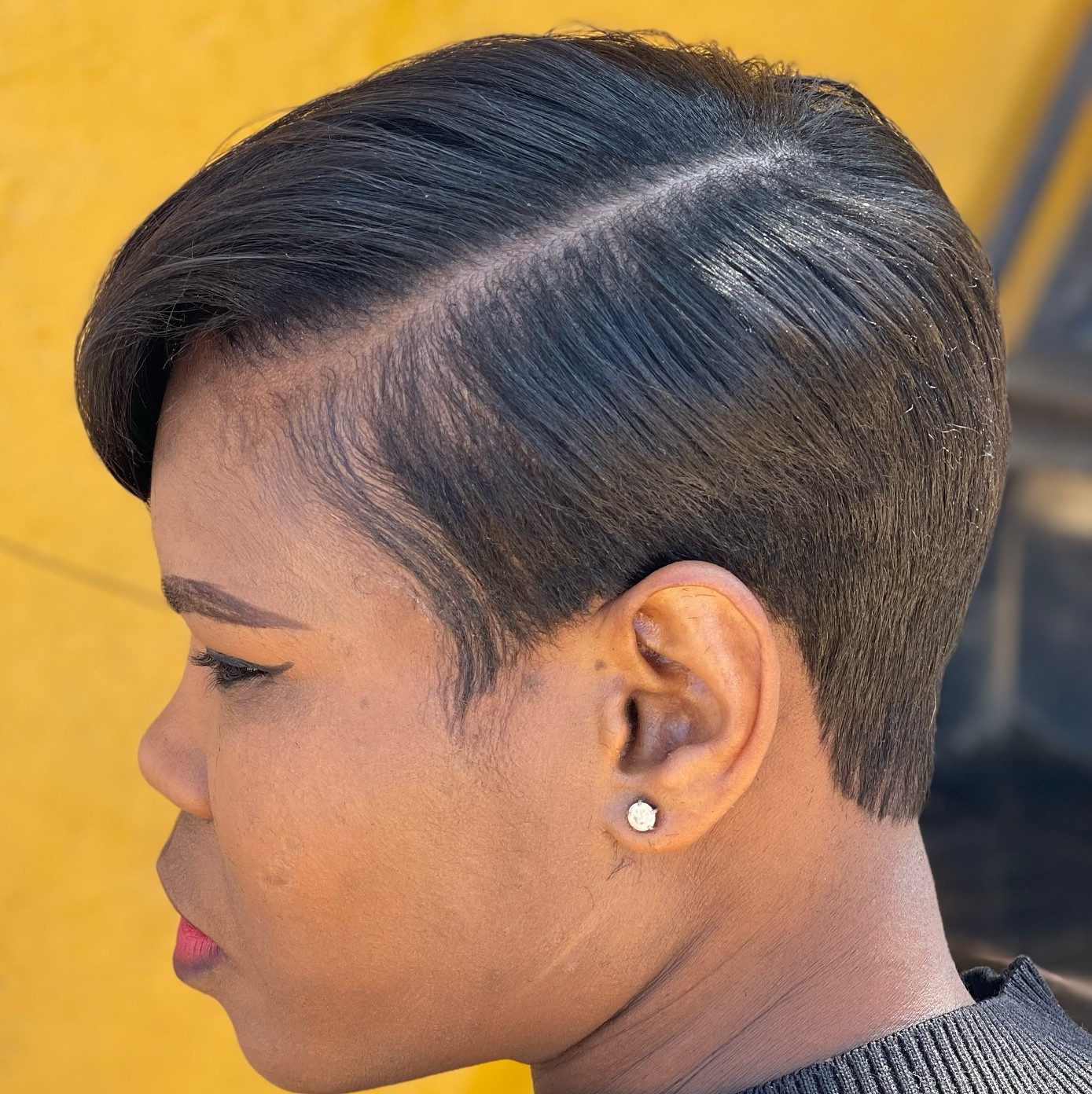 Sleek Chin Bob With Side Part — Big Chop Hairstyles