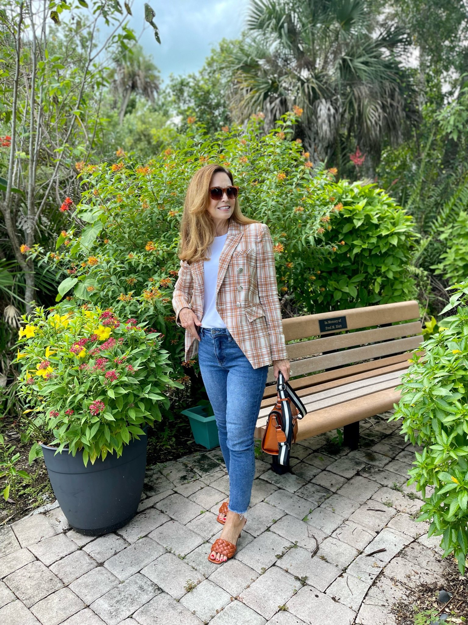 Playful Plaid Blazer with Jeans for Daytime — Blazer Outfits