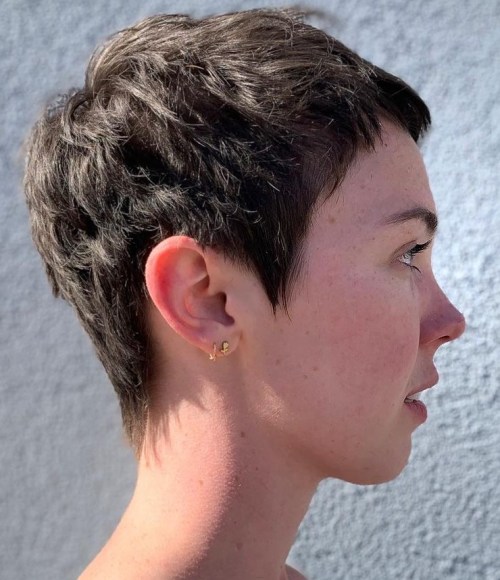 ухо Visual Idea — Pixie Cut for Thin Hair