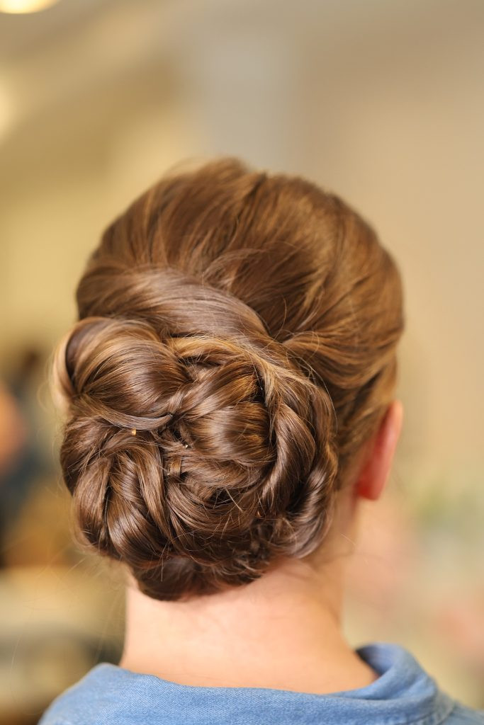 Medium Brown Braided Bun Medium Brown Braided Bun — Ballerina Bun