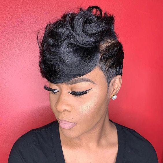 Layered Black Bob With Voluminous Curls — Short Relaxed Hairstyles