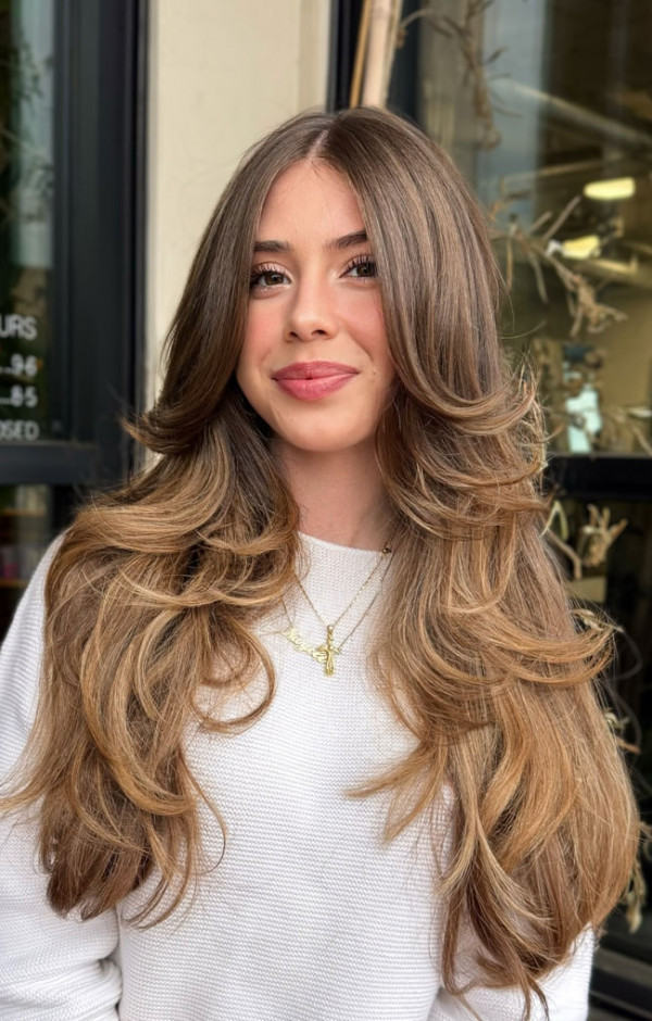 Honey Blonde Balayage Visual Idea — Brown and Blonde Hair