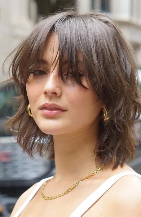 Shaggy Butterfly With Wispy Bangs — Butterfly Haircut Short Hair
