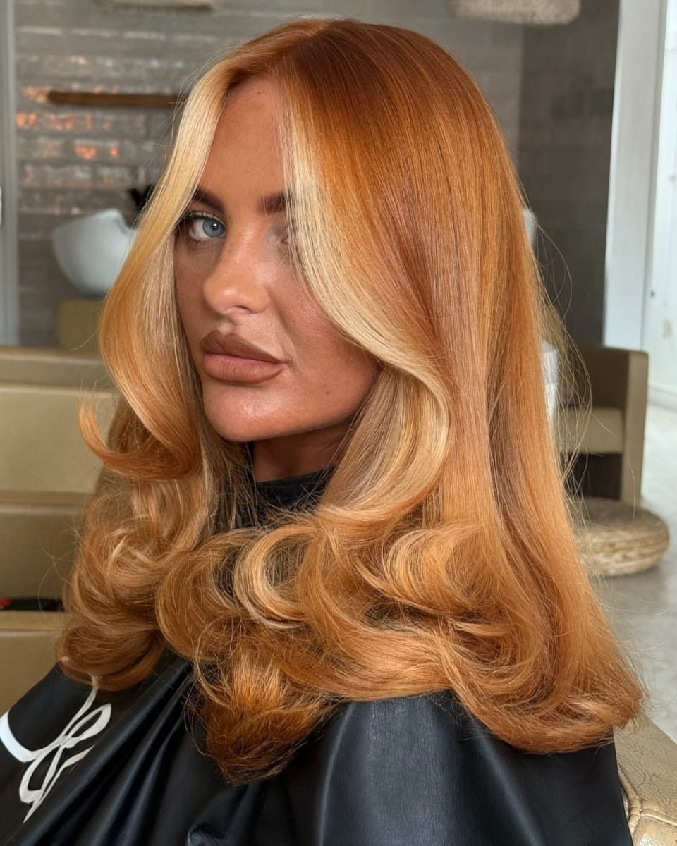 Curtain Bangs Visual Idea Curtain Bangs Visual Idea — Copper Blonde