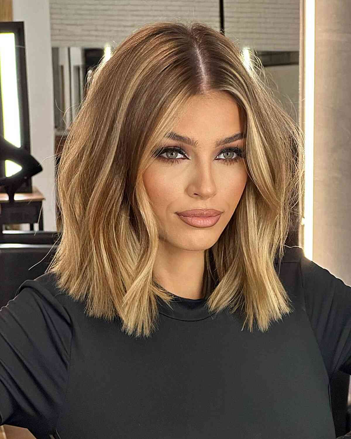 54 Trendiest Long Blunt Bob Haircuts for a Sleek New Blunt Lob