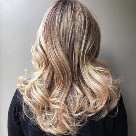 Mid-Back Ash Blonde With Darker Roots And Highlights — Hair Color for Thin Hair