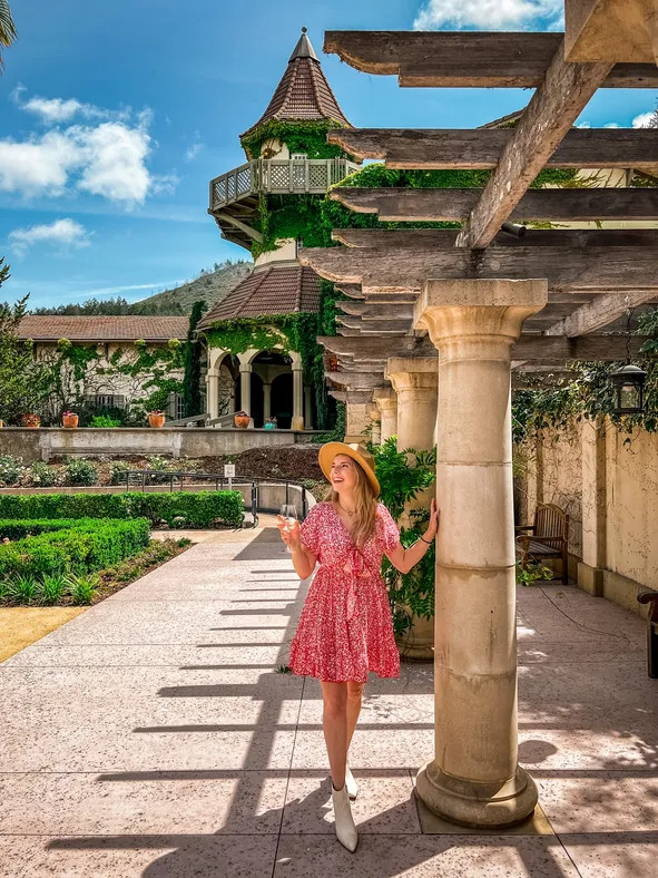 Red Floral Mini Dress for a Winery Visit Red Floral Mini Dress for a Winery Visit — Napa Outfits