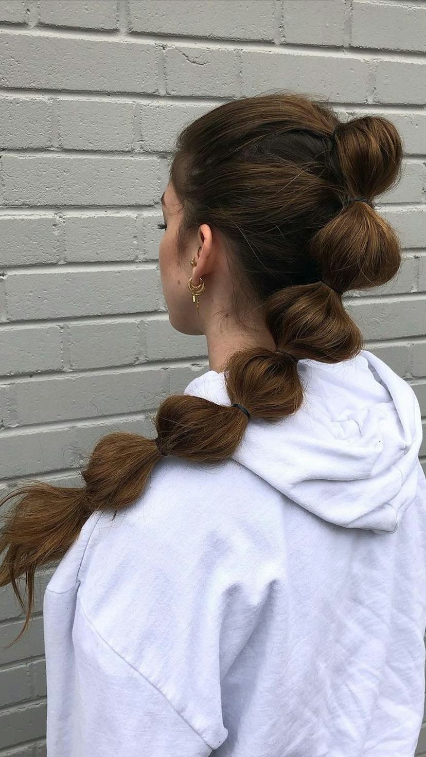 Medium Brown Wavy Bubble Braid Medium Brown Wavy Bubble Braid