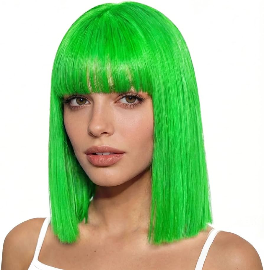 Uniform Neon Green Blunt Bob Uniform Neon Green Blunt Bob — Neon Green Hair