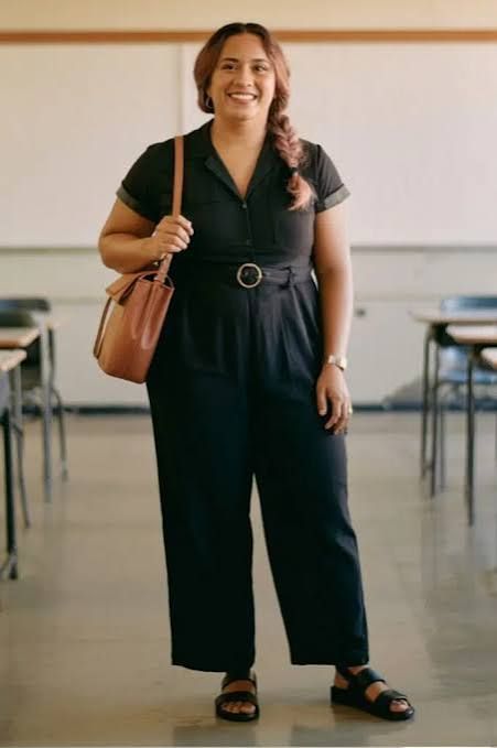 Belted Jumpsuit for a Practical and Professional Look Belted Jumpsuit for a Practical and Professional Look — Elementary Teacher Outfits
