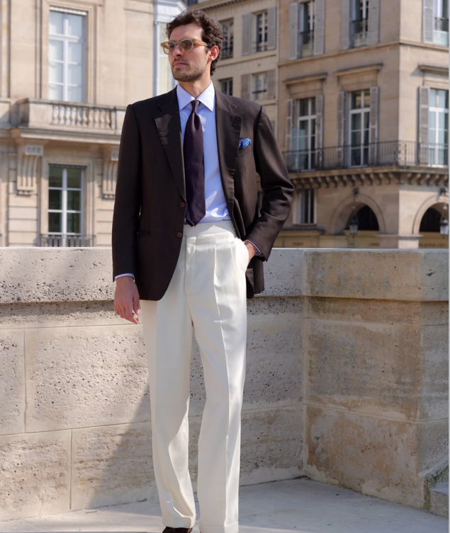 Blazer, Dress Shirt, and Wide-Leg Trousers for Business Casual Blazer, Dress Shirt, and Wide-Leg Trousers for Business Casual — Old Money Outfits for Men