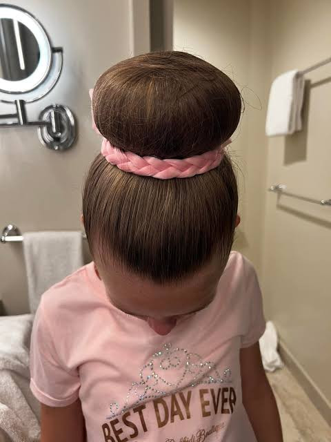 High Slicked-Back Bun With Braided Band High Slicked-Back Bun With Braided Band — Dance Competition Hairstyles