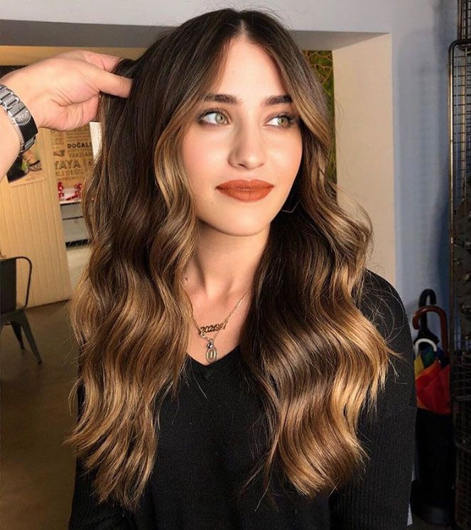 Long Layers Visual Idea — Brown Highlights
