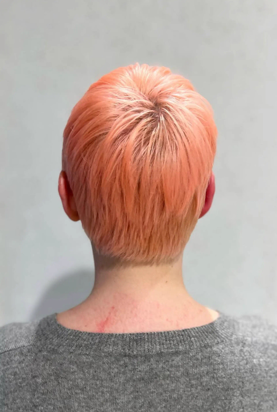 Soft Coral Pink Pixie Cut — Coral Hair