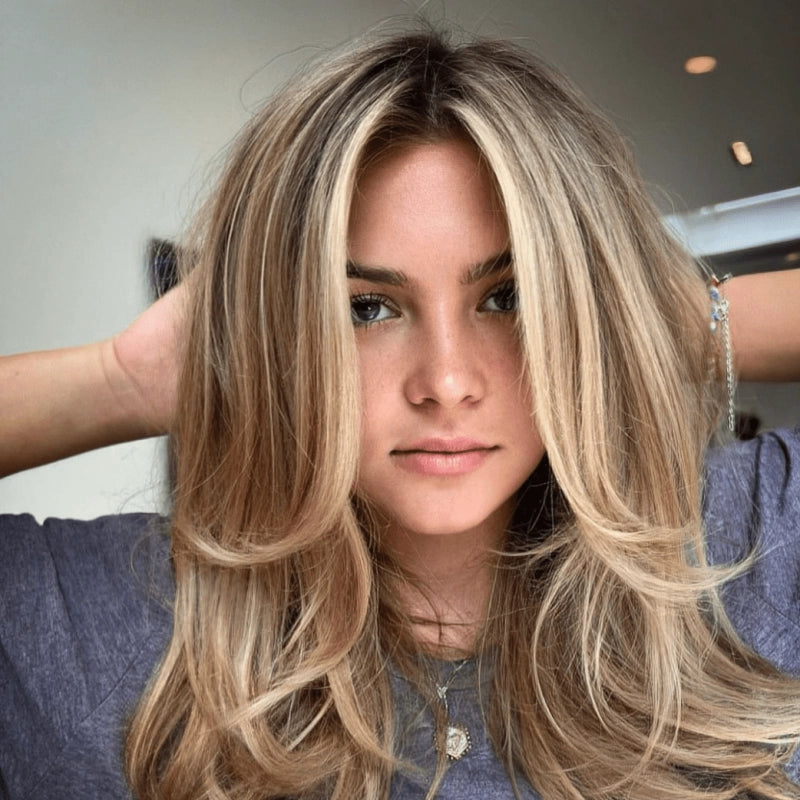 Dark Blonde With Face-Framing Highlights — Long Layered Hair