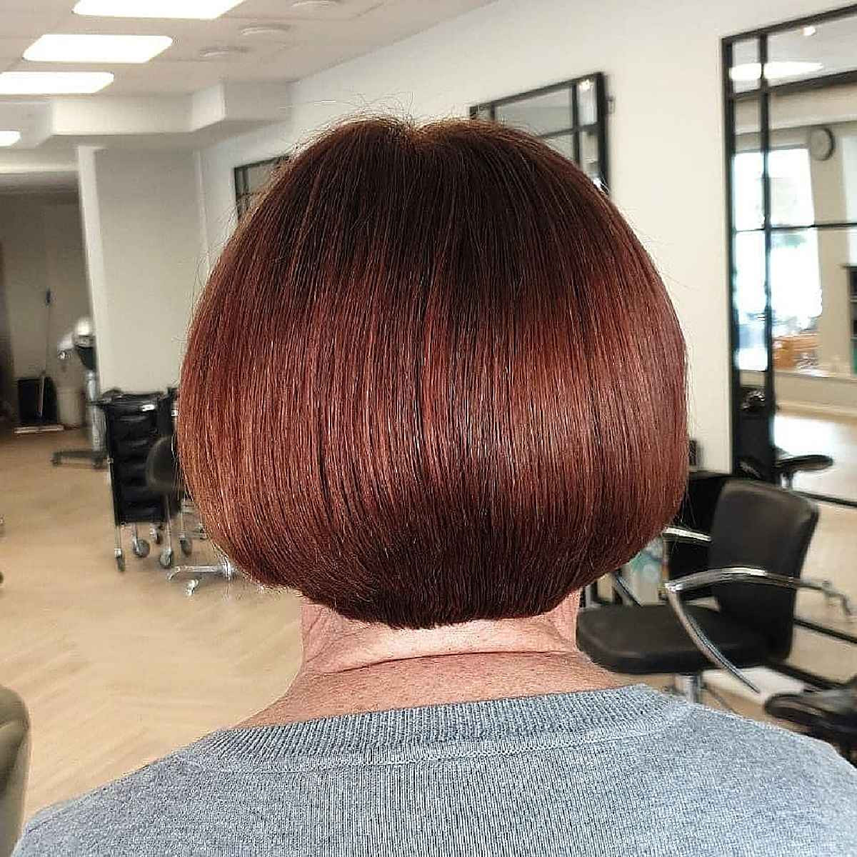 Rich Reddish-Brown Bob Rich Reddish-Brown Bob — Hair Color for Women Over 70