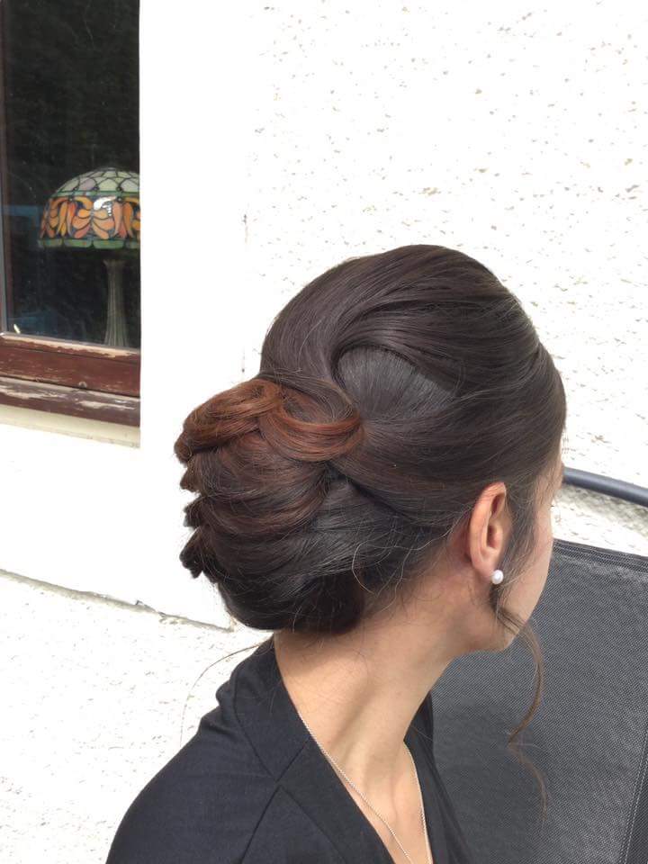 Hair Is Gathered And Styled Up Visual Idea — Funeral Hairstyles