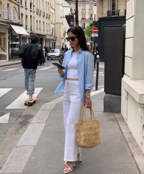 Casual Outing Outfit Idea Casual Outing Outfit Idea — White Jeans Outfits
