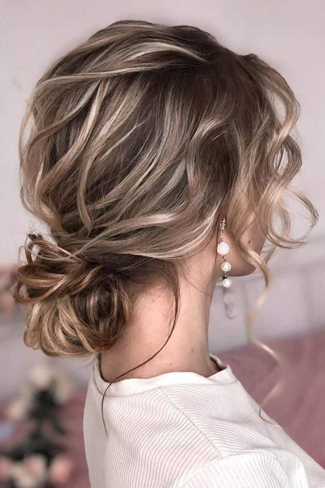 Ash Blonde Low Bun With Loose Tendrils Ash Blonde Low Bun With Loose Tendrils — Wedding Hairstyles for Thin Hair