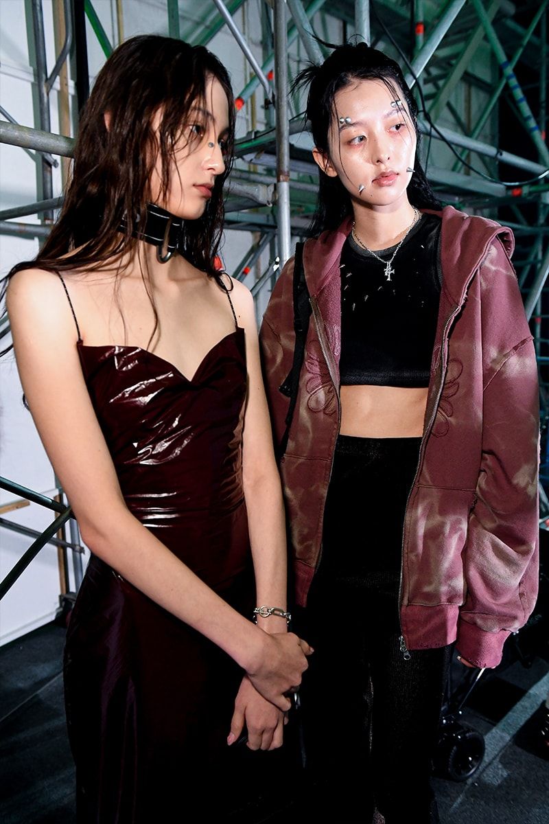 Edgy Night Out: Velvet Hoodie with Ribbed Pants — Seoul Outfits