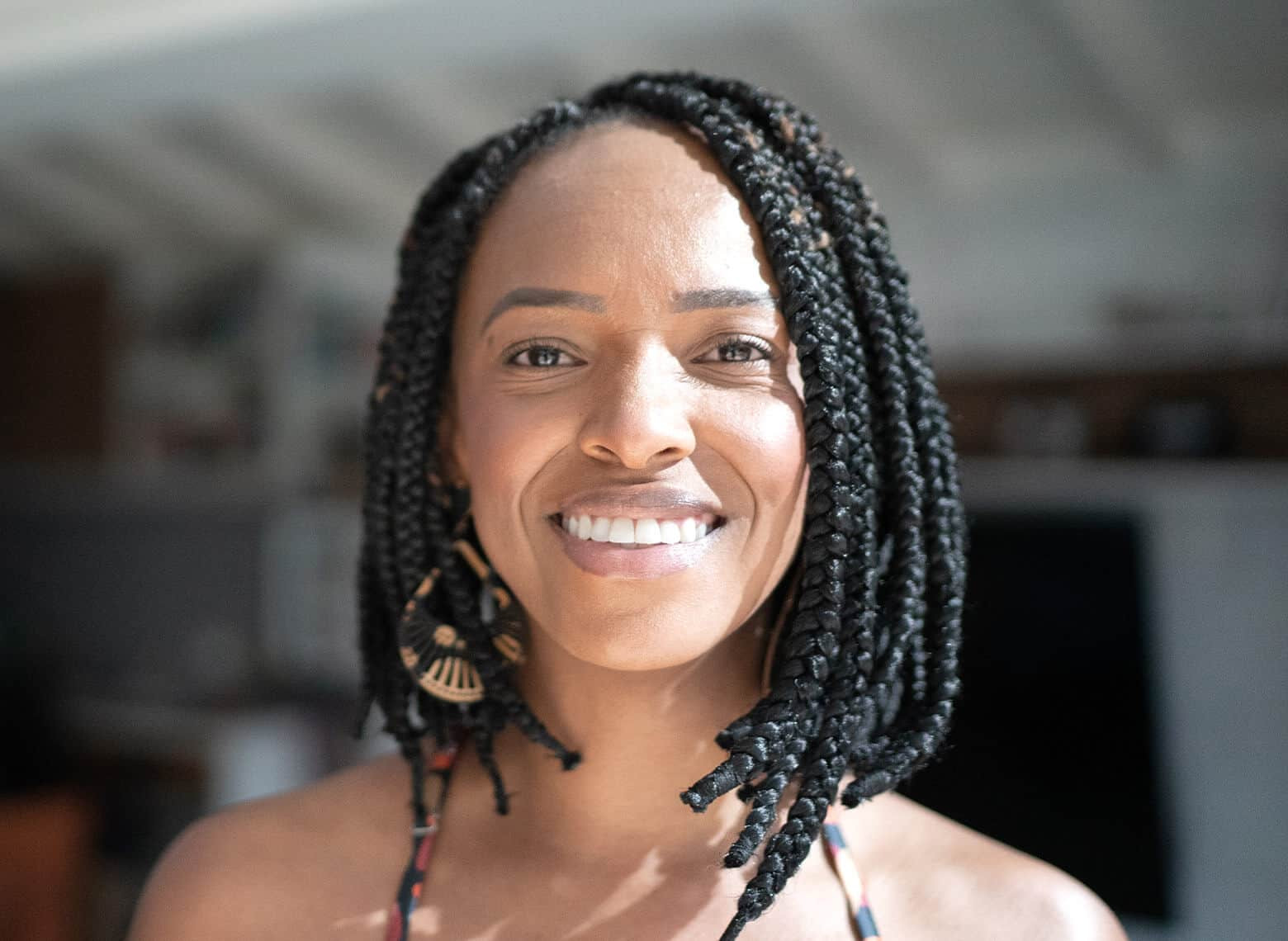 Chin-Length Black Box Braid Bob Chin-Length Black Box Braid Bob — Braids Over 50