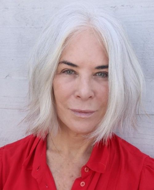 Shoulder-Length Silver Bob Shoulder-Length Silver Bob — Wash and Go Haircuts