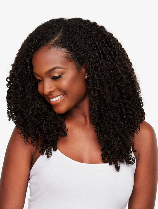 Collarbone Dark Brown Curly Hair — Clip In Extensions Hairstyles