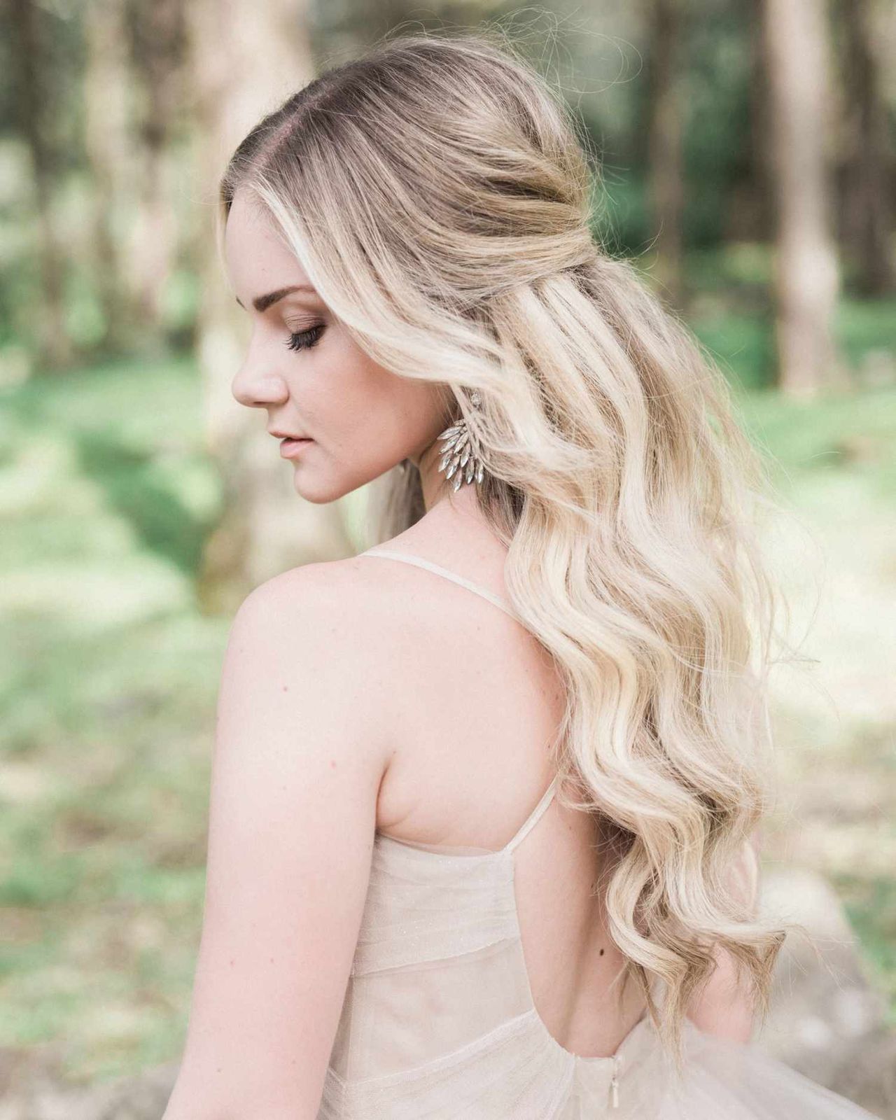 Blonde With Highlights Visual Idea Blonde With Highlights Visual Idea — Half Up Half Down with Bangs