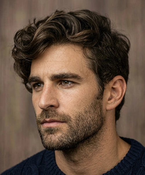 Medium Length Visual Idea — Fluffy Hair Men